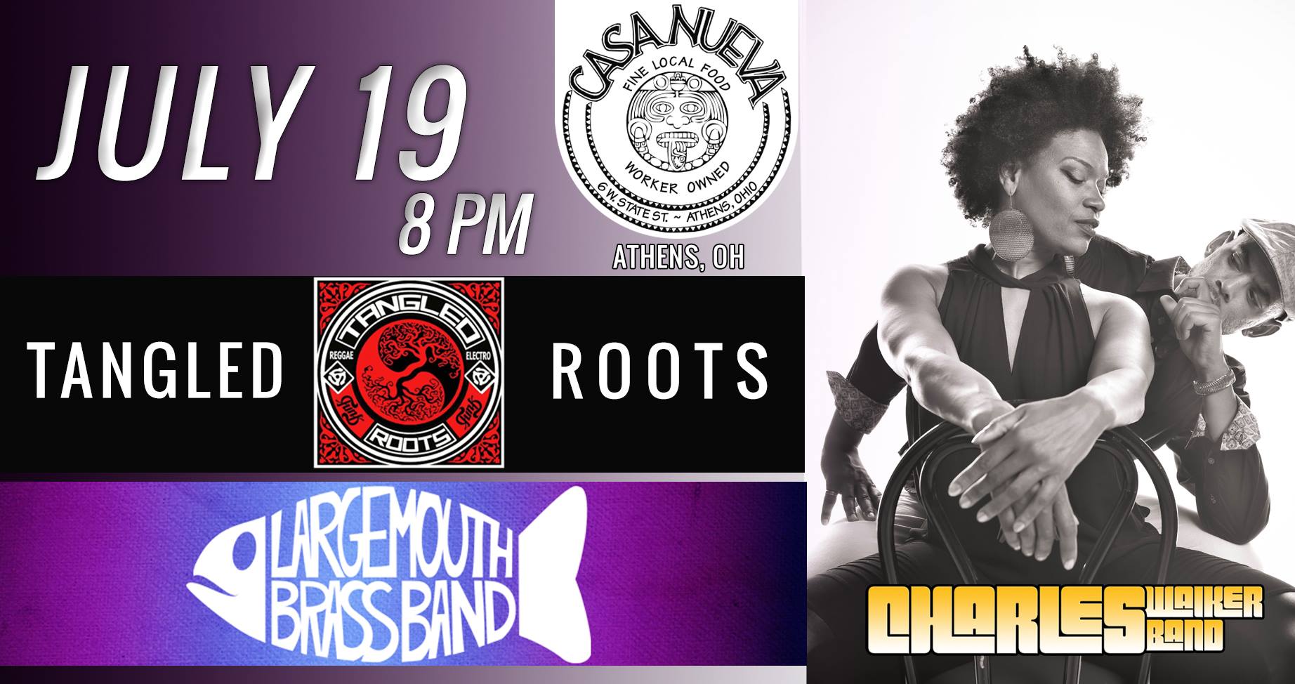 Charles Walker Band w/ Largemouth Brass Band, The Tangled Roots