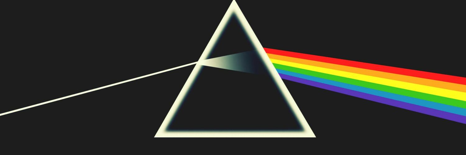 Iconic Pink Floyd "Dark Side of the Moon" album cover